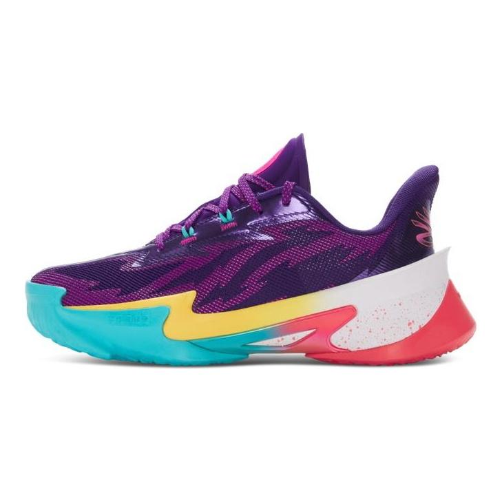 Under Armour CURRY SERIES 7 Cushioning Abrasion Resistant Rebound Basketball Shoes Unisex Purple 3027983-500