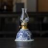 Hand Drawn Floral Retro Kerosenes Lamp Large Capacity Ceramic Butter  Lamp Holder Chinese Style Study Bedroom Night Oil Lamp