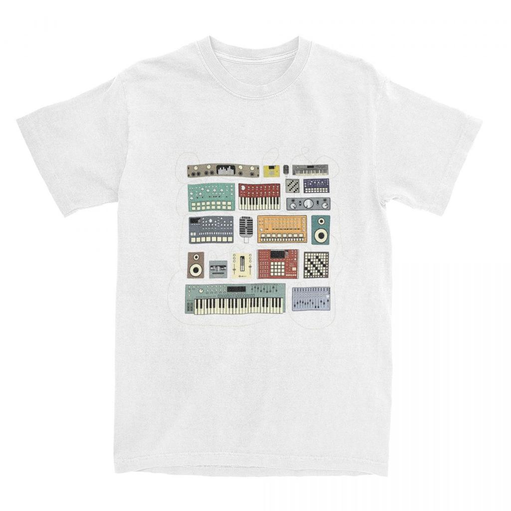 Musician Synthesizer Drum Machine Dj Apparel Shirt Men Women 808 909 606 303 Electronic Music Novelty 100% Cotton Summer Tees