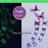 Luminous 12-Piece Butterfly Wall Decals for Kids' Rooms: Glow-in-the-Dark, Self-Adhesive