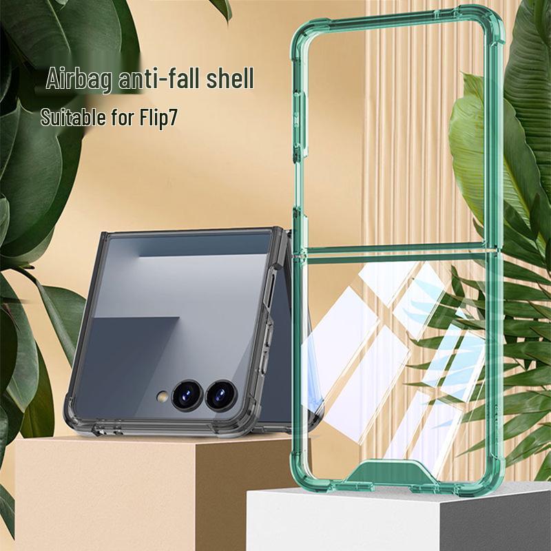 Samsung Z Flip7 Foldable Phone Case: Airbag Large Window, Creative Design, Cross-Border Compatibility