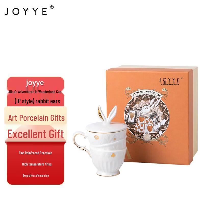 JOYYE Alice in Wonderland Rabbit Ears Ceramic Mug
