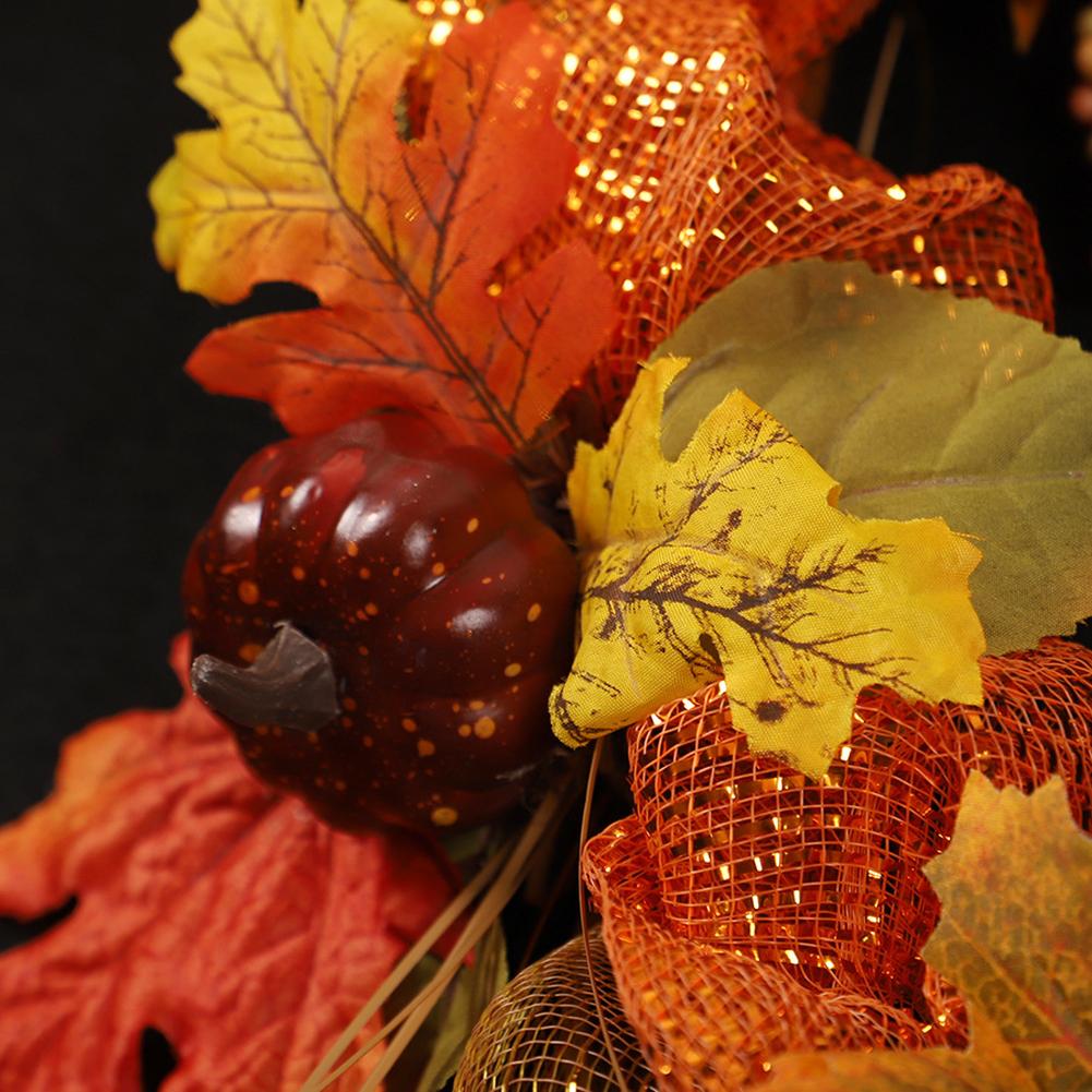 Fall Garland, 6Ft Hanging Fall Decor Maples Leaf Pumpkins Garland, Autumn Garland For Thanksgiving Halloween Harvest Mantle Fireplace Table Decor