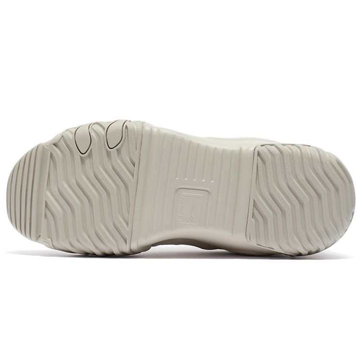 Li Ning Cat Paw Lite Fleece Lined Non-Slip Wear-Resistant Warm Low-Top Running Shoes Women sneaker Oatmeal-Gray AGCR230-2