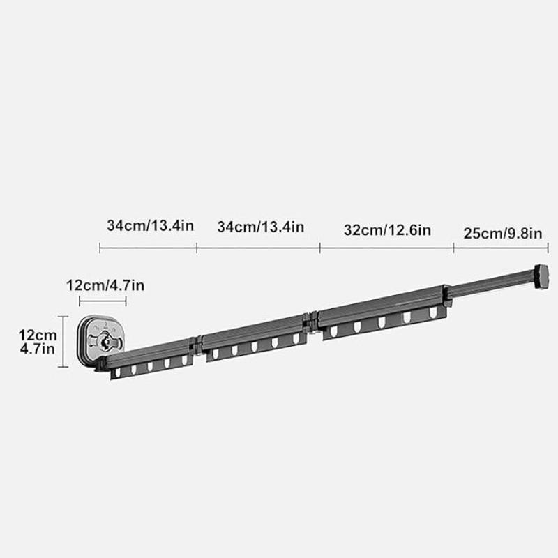 Väggmonterat Osynligt Klädtorkverktyg Utdragbart Klädtorkställ Hushåll Vikbart Klädhängarställ