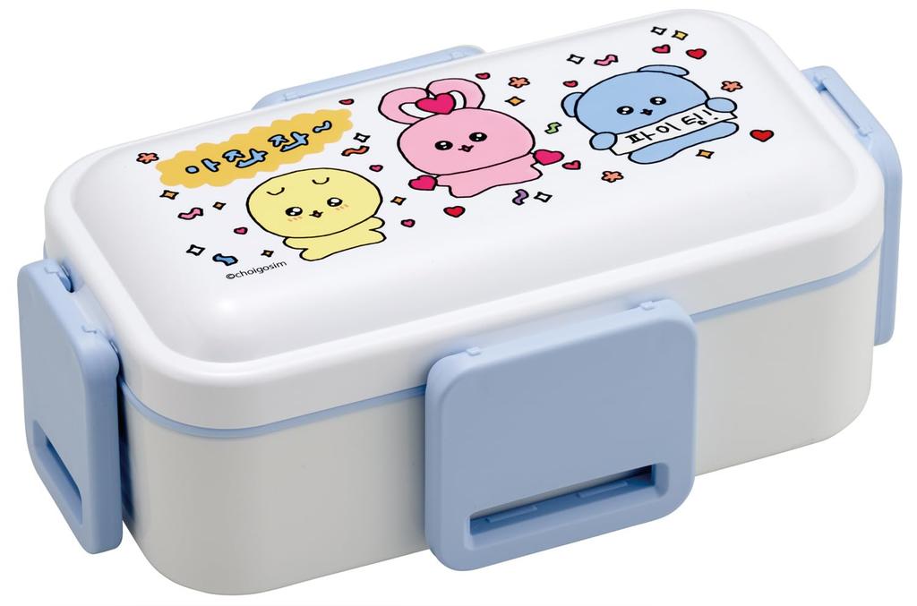 Skater 2-tiered lunch box, 600ml, for women, made in Japan, with a dome-shaped lid for easy packing, dishwasher safe, microwave safe, Chegosim