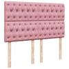 Ottoman Bed with Mattress Pink 140x190 Cm Velvet