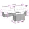 Garden Sofa Set 8 Pcs Beige Poly Rattan