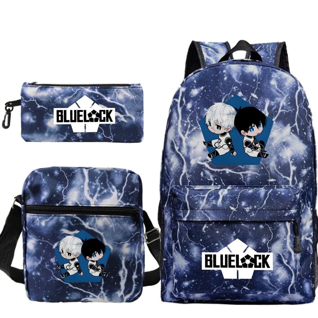 Japanese Cartoon Peripheral Printing Children'S Schoolbag, Primary And Secondary School Student Stationery Set, Shoulder Backpack Three-Piece Set