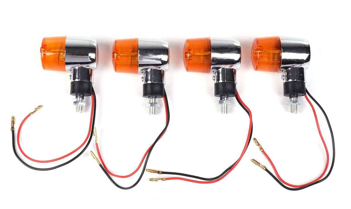 

Namiki Trading Set of 4 for Motorcycles European Turn Signals Yellow Turn Signals Motorcycle Parts Plated Finish жёлтый