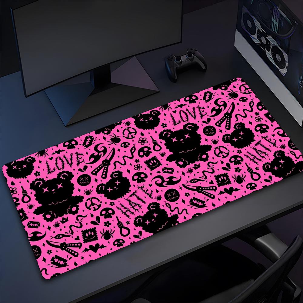 Love Black And Cute Emo Mouse Pad High Quality Natural Rubber Mouse Pad The Most Professional Washable Laptop Mouse Pad