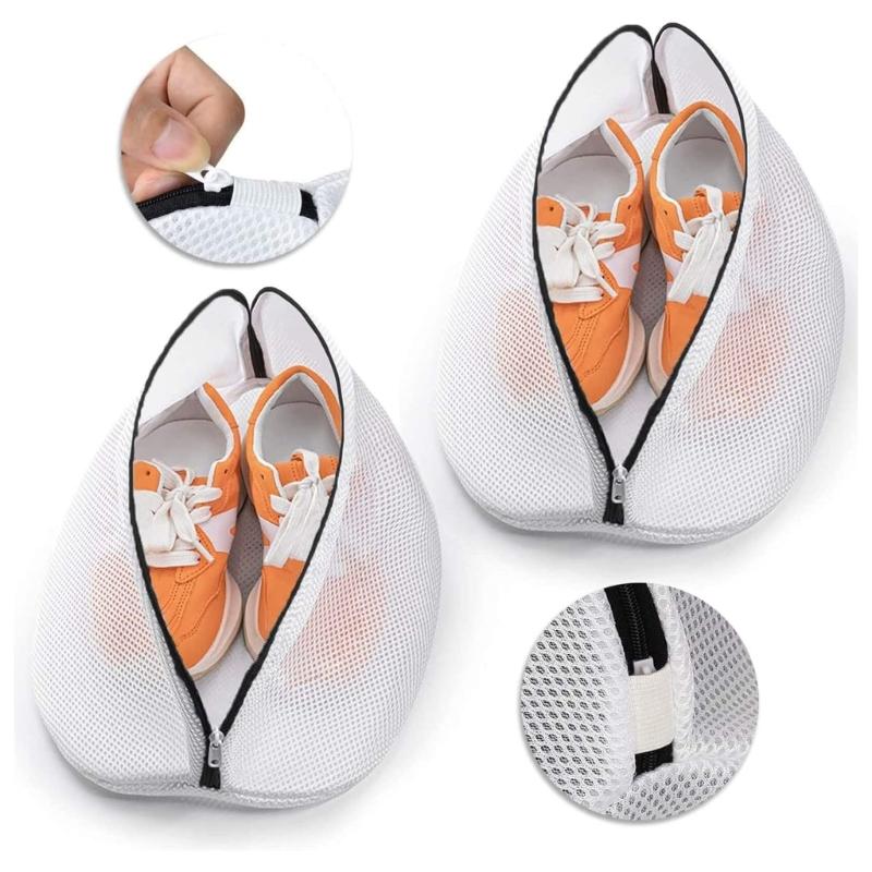 High Strength Meshes Shoe Washing Bag Protects Sneakers From Deformation In Washing Machine Durable Zippers Closure