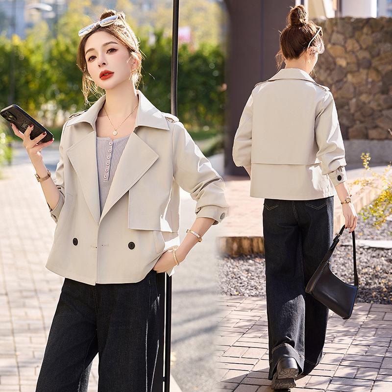 

Женский тренч петит - Универсальная мода для весны и осени ZY2505 L белый