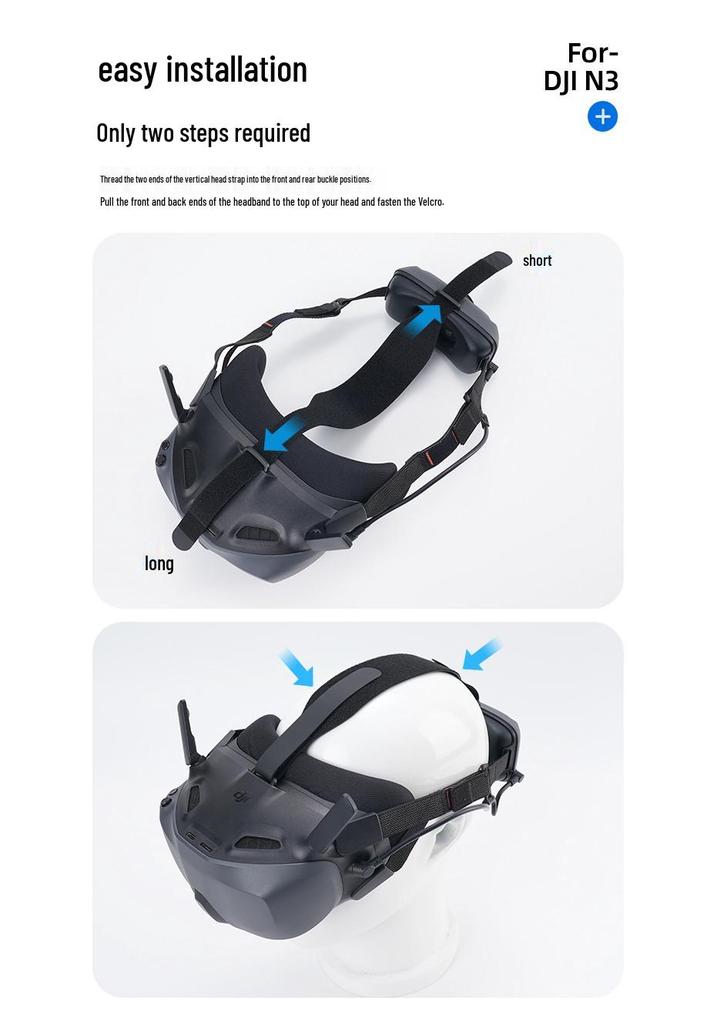 Comfortable Decompression Headband Strap for DJI N3 Goggles - Easy-to-Wear Drone Accessory