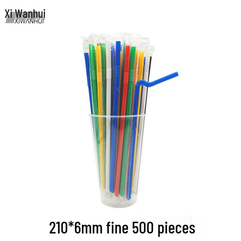 XWH Disposable Bent Plastic Drinking Straws