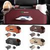 ZUKJ6 Car Backseat Leather Hanging Bag Storage Box Tissue Box Water Cup Holder For S Rapid VII Kodiaq Fabia Kamiq Karoq Octavia