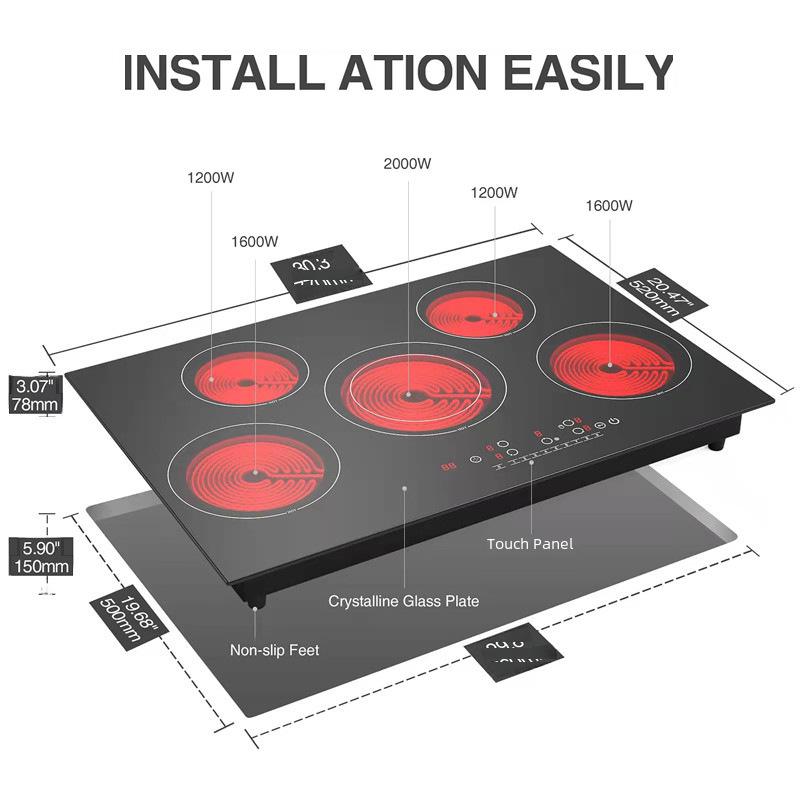High-Power Multi-Head Electric Ceramic & Induction Cooker