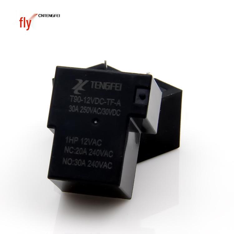 T90 High Current Electromagnetic Relay 30A 4 Pins 5V/9V/12V/24V Normally Open