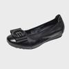 Comfortable Leather Women's Flats: Soft Sole Four Seasons Shoes for Spring & Autumn - Ideal for Middle-Aged & Elderly