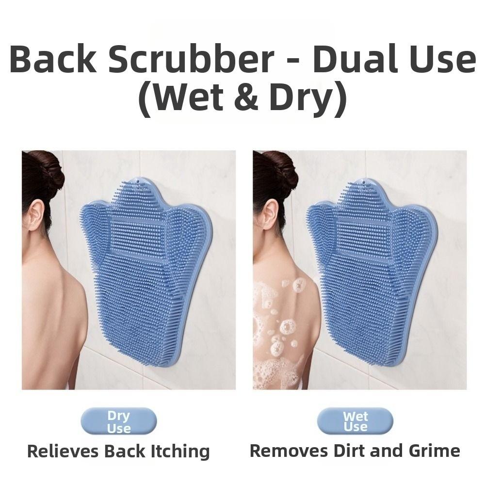 Extra-Large Back Scrubber Soft Bristles Suction Cup Shower Feet Cleaner Deep Massage Blood Circulation Foot Scrubber Mat