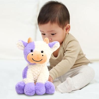 Păpușă Vacă Desen Animat Șezând Stând Vacă Zodiac Chinezesc Păpușă de Pluș Animal de Pluș Vacă Jucărie Cadou de Ziua de Naștere