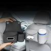 Car Headrest Storage Bag Leather Auto Backseat Hanging Tissue Water Cup Holder