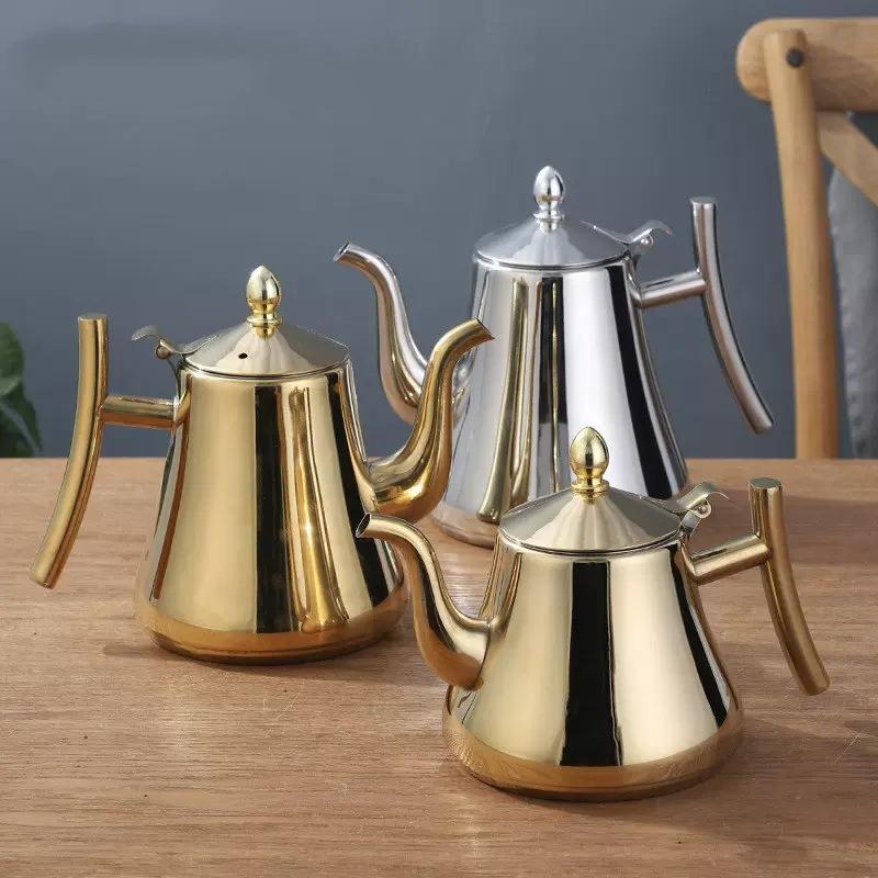 Stainless Steel Kashi Coffee & Teapot with Filter for Induction Cookers