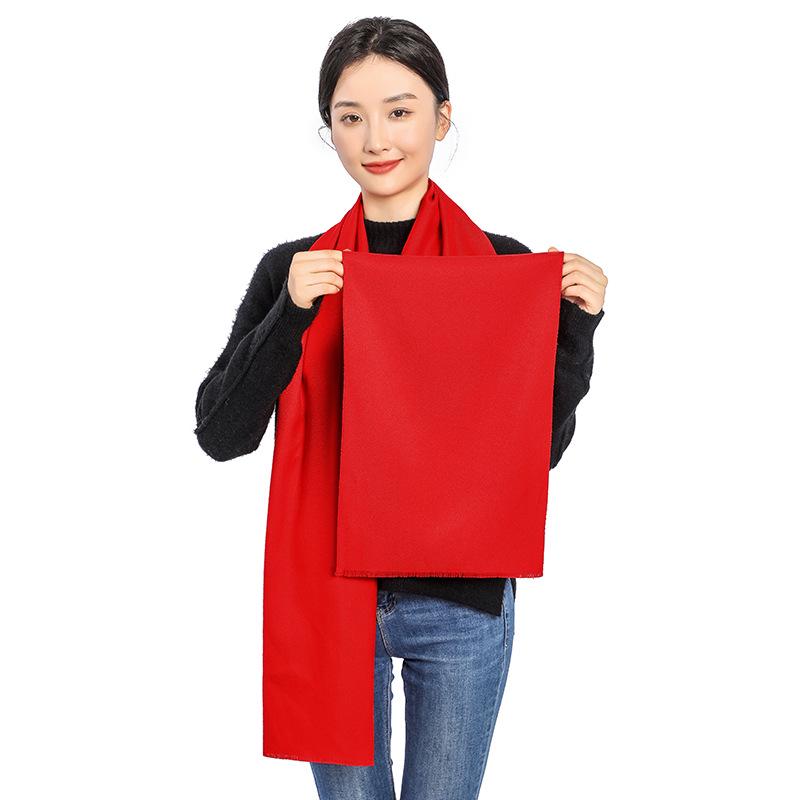 Customized Red Scarf with Logo and Embroidery for Events and Reunions