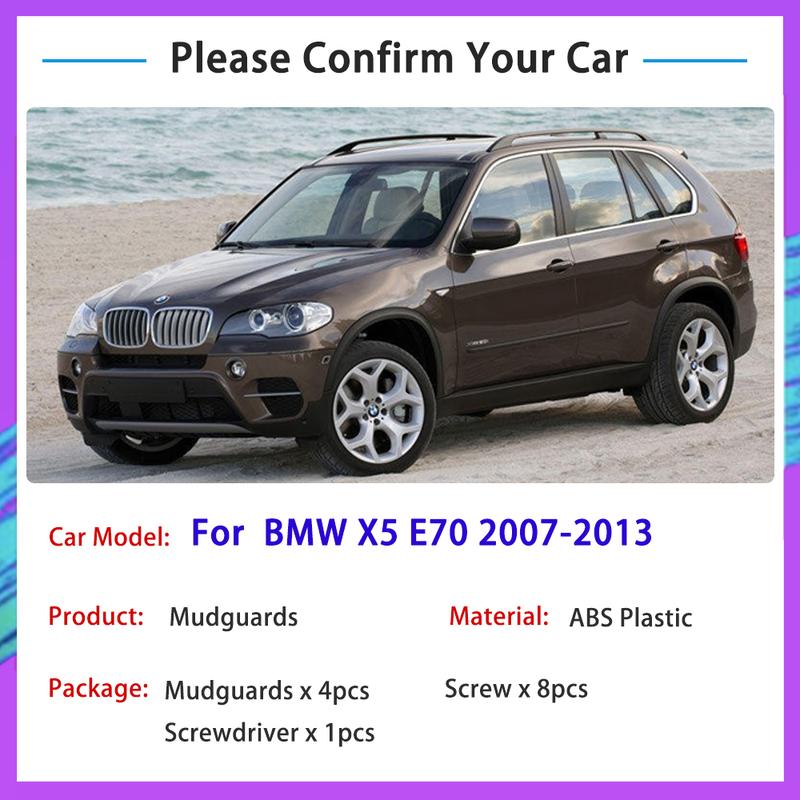 for BMW X5 E70 2007 2008 2009 2010 2011 2012 2013 Mudguards Mudflap Fender Front Mud Flaps Splash Guards Wheel Car Accessories