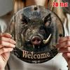 Tin Painting Art Metal Wall Decor 20x20cm Handmade