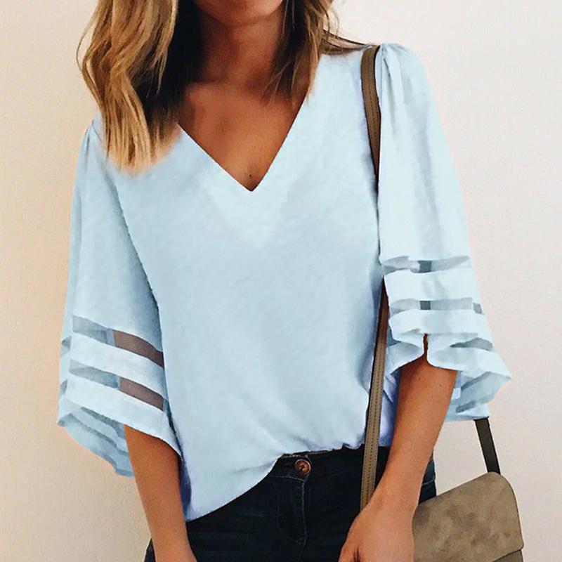 Stylish Loose Fit Women's T-shirt In Chiffon Perfect For Curvy Figures And Comfortable Wear