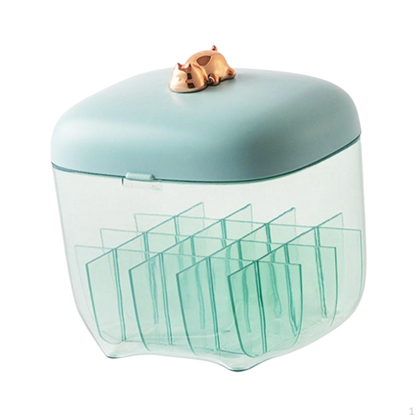 

Organizer Display Stand 20 Slots with Mirror Holder for Bathroom Blue