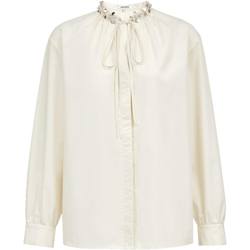 

VEROMODA Beaded Collar Ribbon Design Shirt L