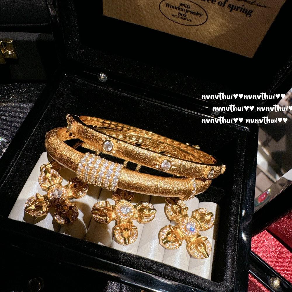 Vintage Italian Zircon Necklace and Nebula Gemstone Bangle Set