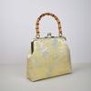 Handmade gold bag bamboo handle brocade cheongsam mouth gold bag handbag
