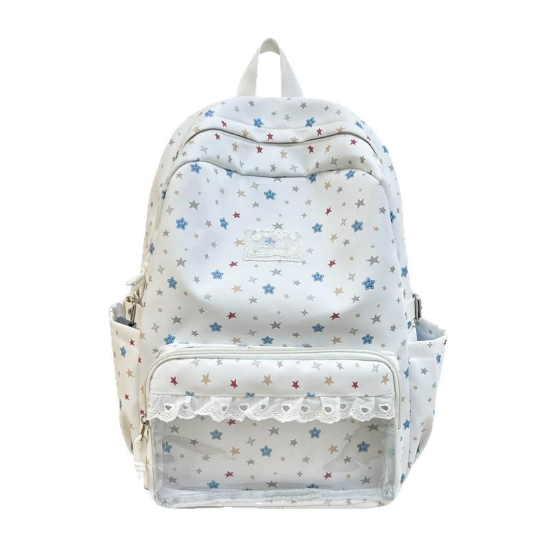 Schoolbag1011 new schoolbag cute stars large capacity girl heart fresh simple high value casual versatile backpack