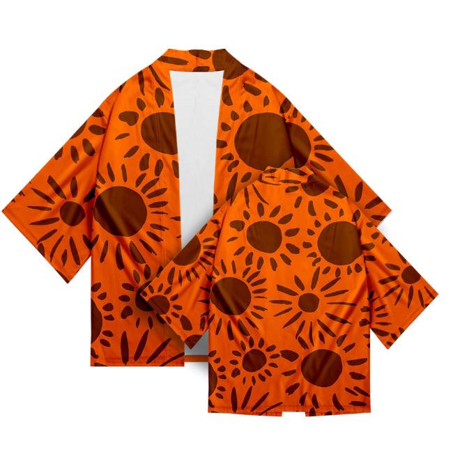Women's Sun Pattern Series Shirt Performance Clothing Literature Japanese Uniform Dojo Hinoki Kimono Digital Printing