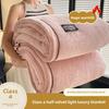 A-level woolen blanket, thick double-sided fluffy warm blanket, comfortable decorative blanket, sofa, bed and travel blanket