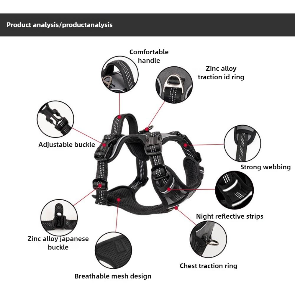 Chest Strap Vest Type Corgi Medium Golden Retriever Large Dog Walking Dog Chest Back Pet Dog Free Pullover