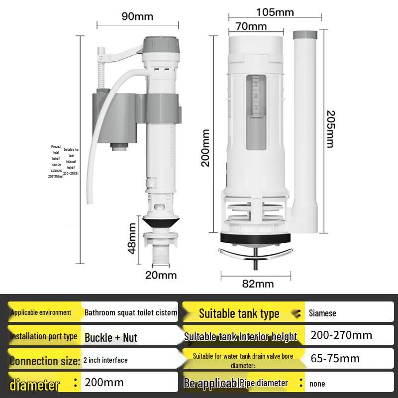 Universal Toilet Tank Repair Kits & Valves