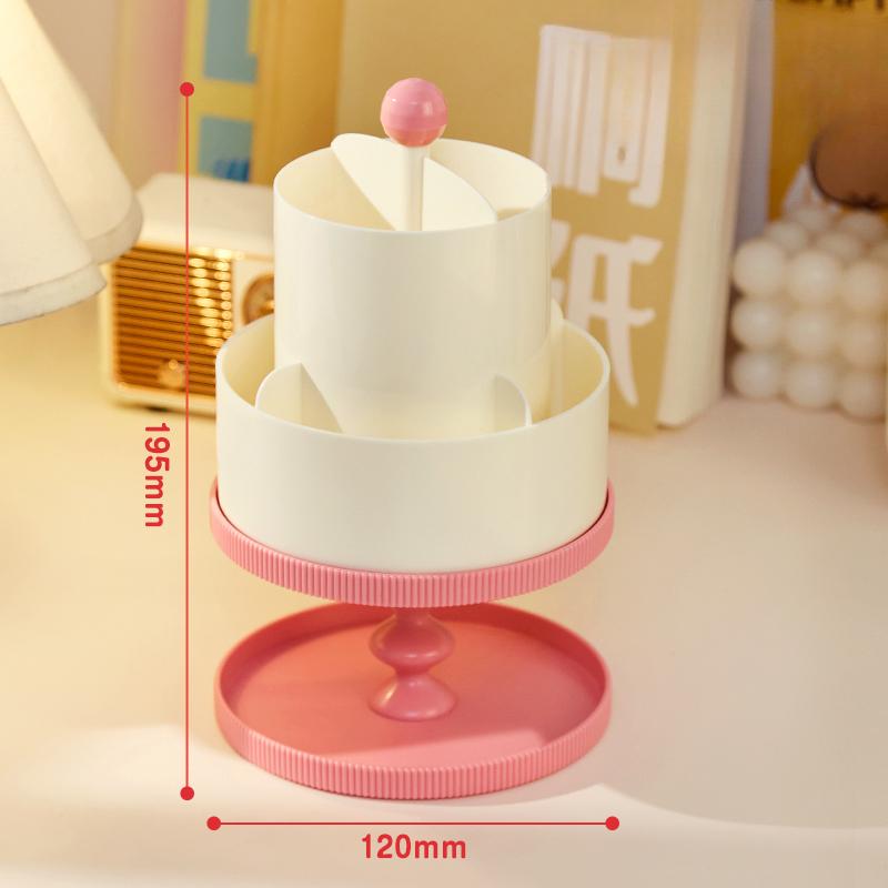 Cartoon Puppy Pen Holder Storage Box with Free Stickers INS Style Large Capacity Rotatable Storage Box for Students Desktop New