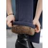 Autumn Winter Women's Korean Fashion Elegant Fleece Thick Warm Pants Office Lady Solid Slim Straight Trousers Casual Pantalones