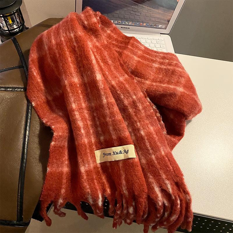 Korean Atmosphere Imitation Cashmere Tassel Scarf Women's New Autumn and Winter Warm and High End Versatile Scarf
