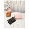 Fashion Rhomboid Texture Chain Crossbody Bag for Women PU Leather Shoulder Bag Summer Trend Handbag