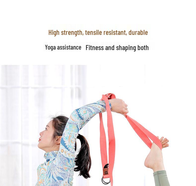 Enhanced Polyester Cotton Yoga Stretch Strap