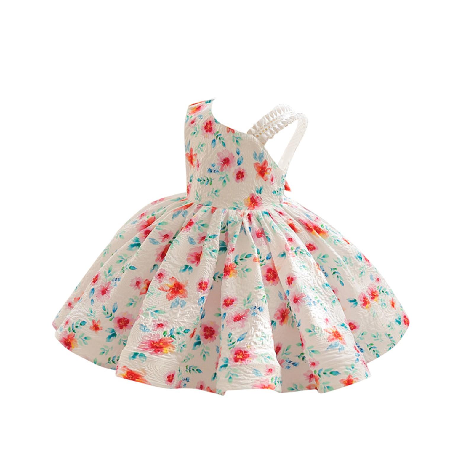 

Платье для девочки-принцессы, подходящее по цвету, милое платье без рукавов высокого класса 110 белый