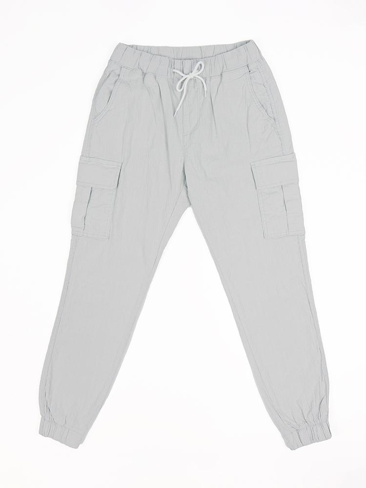 IKALOOK Slim Fit Cargo Jogger Elastic Pants Pt151