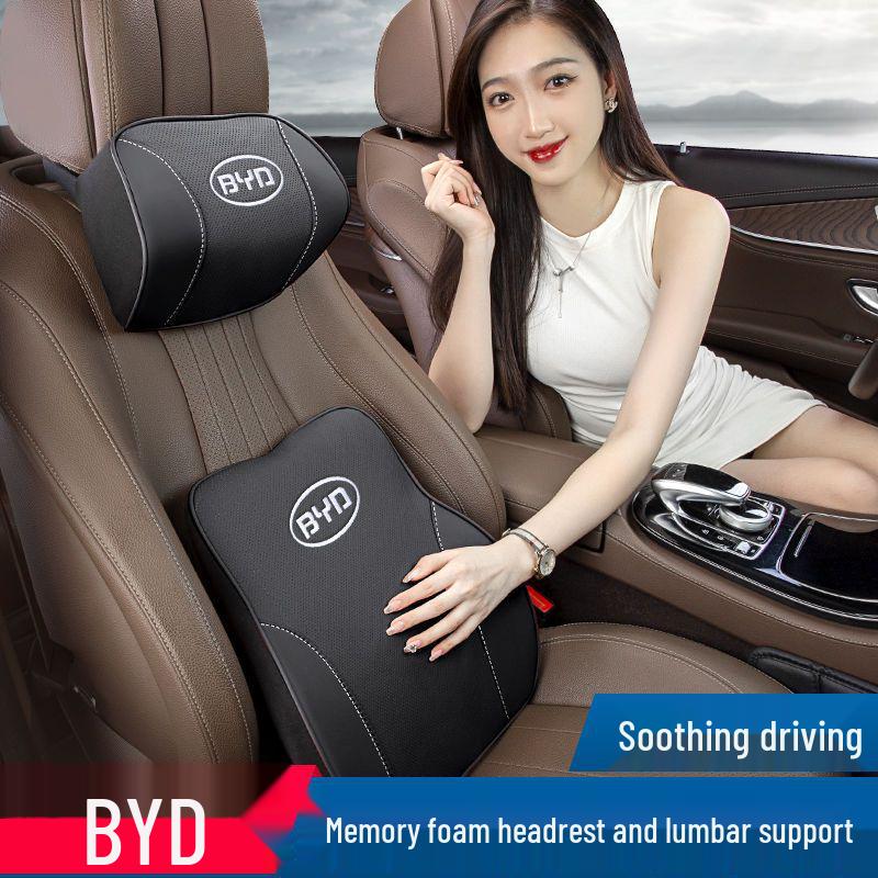 BYD Tang Gen 2 Headrest Neck Pillow & Lumbar Support for Yuan Song Qin E5 F3 Song MAX Cars.