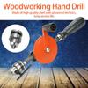 Hand Drill Woodworking Hand Drill Portable Hand Crank Drill Mini Manual Drill with Double Pinions for Wood Plastic Manual Drill