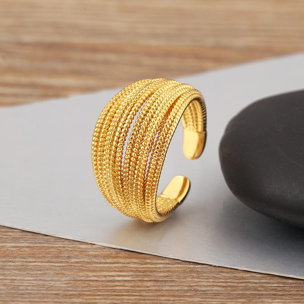 

Nidin New Creative Design Monolayer/Multilayer Open Rings Adjustable For Women Punk Rock Style Finger Jewelry Daily Party Gifts